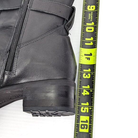 David Tate Wmn Allegria Black Leather Wide Calf Riding Stretch Tall Boots sz 8.5 - Picture 7 of 9